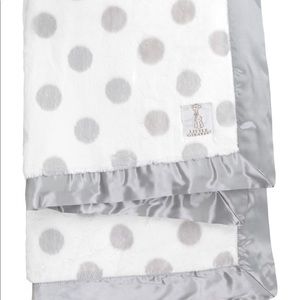 NWT Little Giraffe Lux Blanket Gray Dots